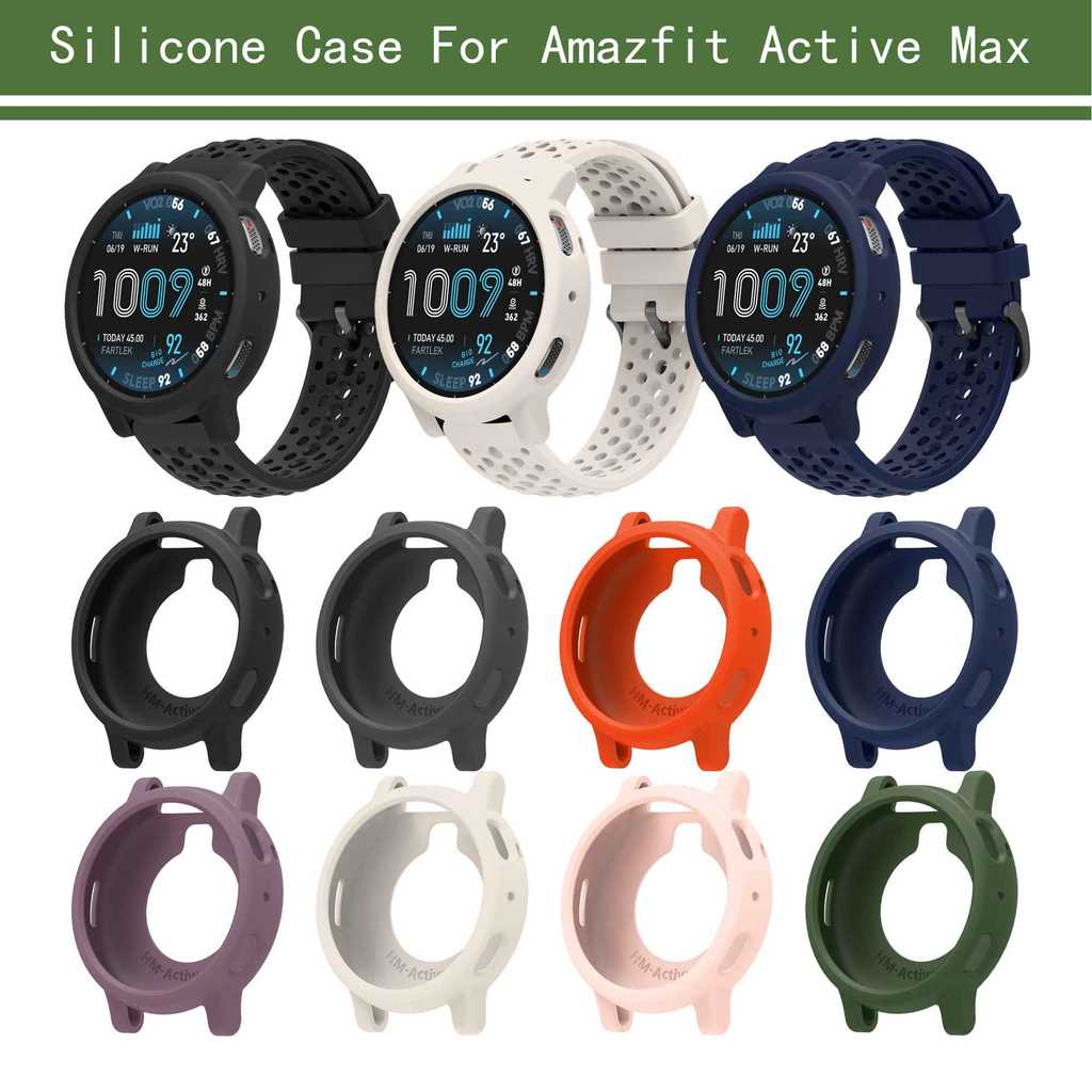 Capa Protetora Para Huami Amazfit Active Max Silicone Quadro Pára-Choques Substituição Escudo Acessórios Smartwatch