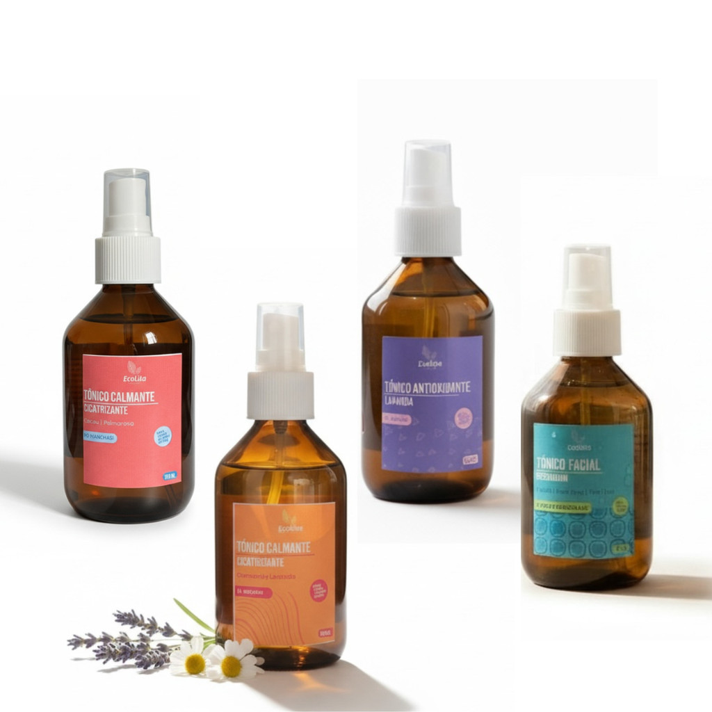 Tônico Facial Natural Ecolita | Acne, Oleosidade, Hidratação e Anti-idade | Vegano & Artesanal