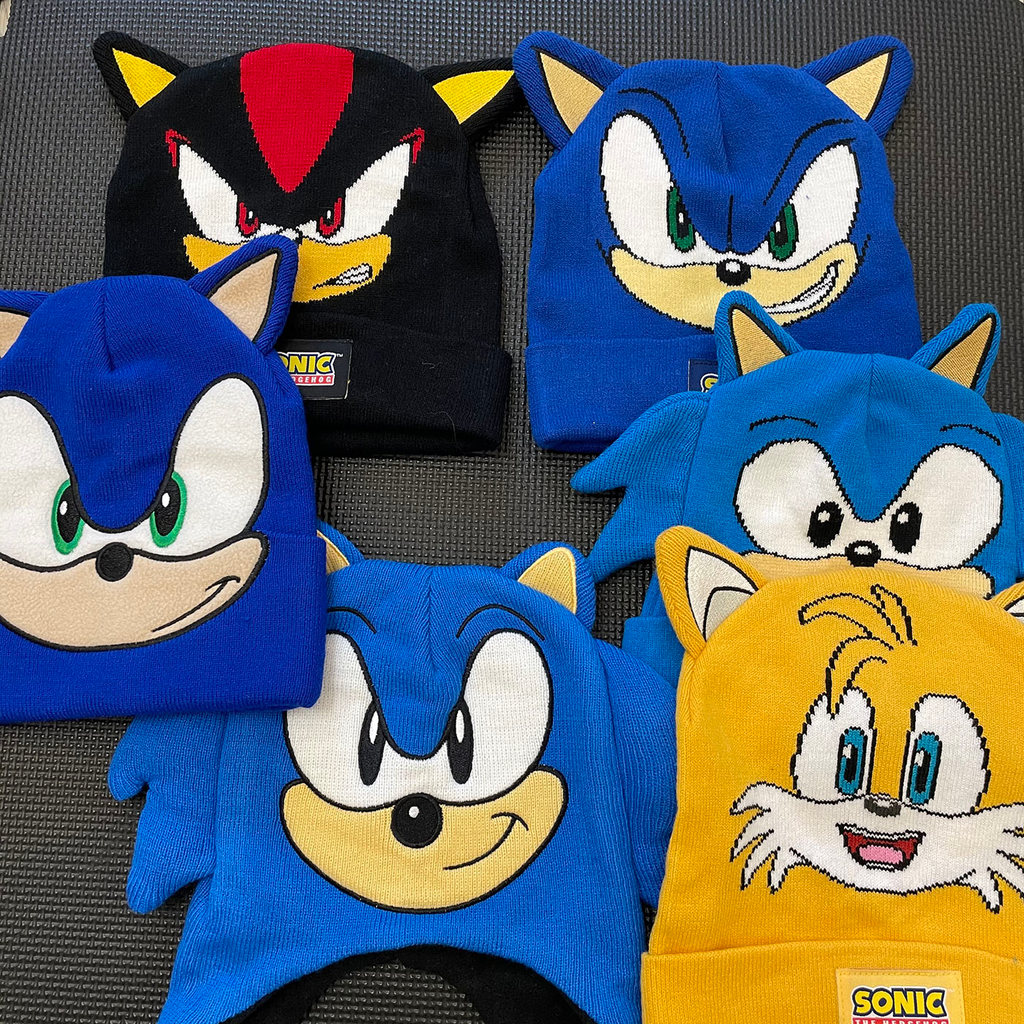 Exportação de comércio exterior pedido Original cauda bens meninos outono inverno chapéu sonic sonic chapéu de malha cri