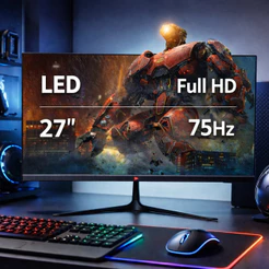 Monitor LED 27" Full HD 1920x1080 IPS Widescreen 75Hz HDMI VGA Som Integrado D-MNS270
