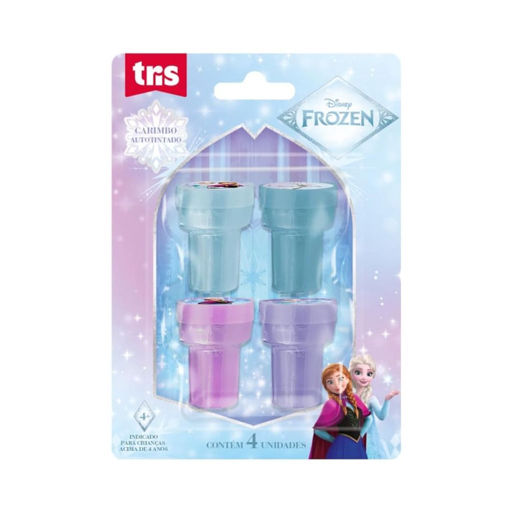 Carimbo Tris Frozen Autotintado 4un em Oferta na Shopee