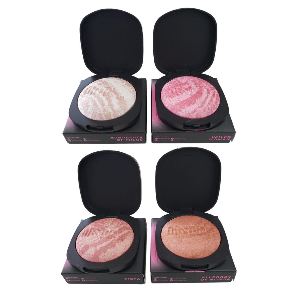 BLUSH COMPACTO CARVED IN MARBLE OBSIDIAN HB1002 RUBY ROSE CORES MARMORIZADAS LUMINOSO EXCELENTE COBERTURA