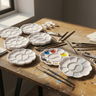 10 Paletas Godê Flor Mistura Tinta Tecido Artesanato 12 Divisórias Lavável Reutilizável Profissional em Oferta na Shopee