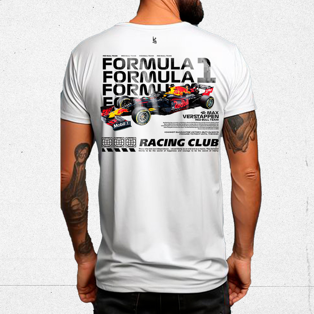 Camiseta Racing Club F1 Carros Esportivos Automobilismo Masculina 100% Algodão