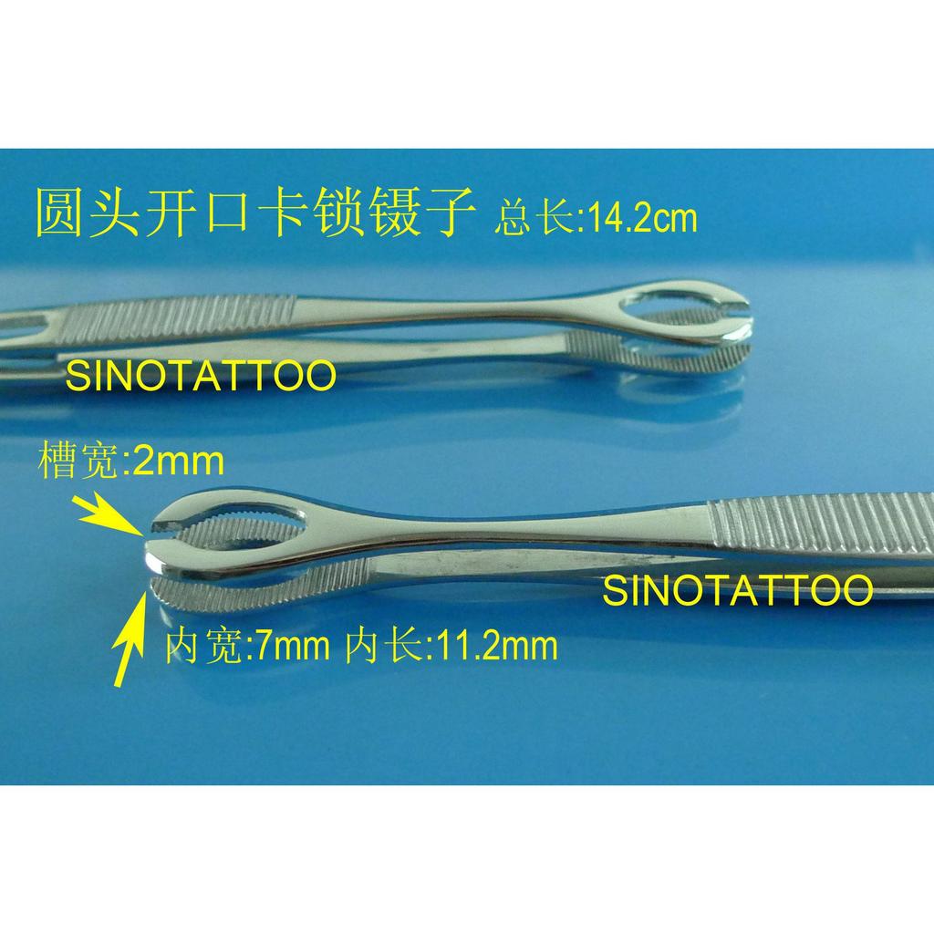 Ferramenta de punção ferramenta de punção ferramenta de punção corporal com Slot para cartão ponta redonda pinça aberta 