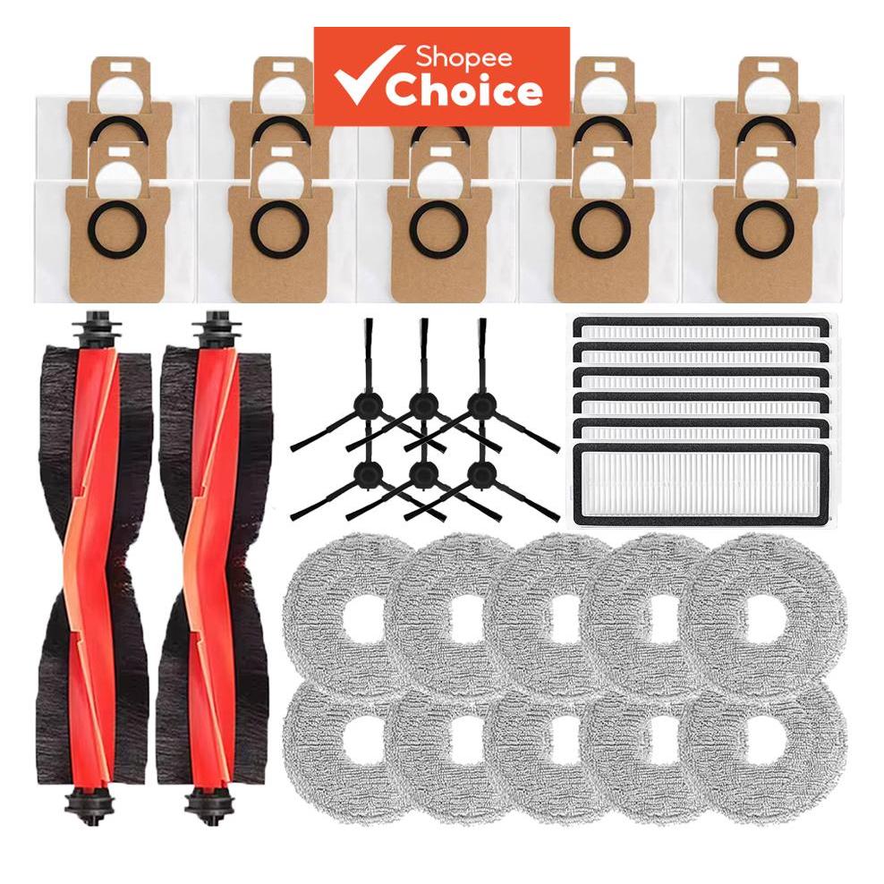 Para o robô de limpeza de pisos Xiaomi X20 Pro / X20 Max / D102GL / D109GL escova principal / escova lateral / pano de em Oferta na Shopee