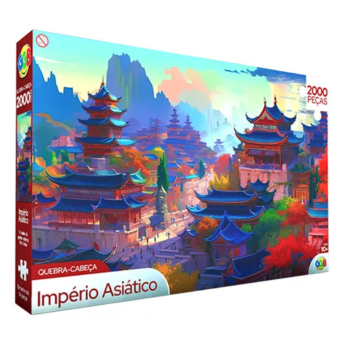 Jogo Quebra Cabeça Império Asiático 2000 Peças Educativo Puzzle GGB