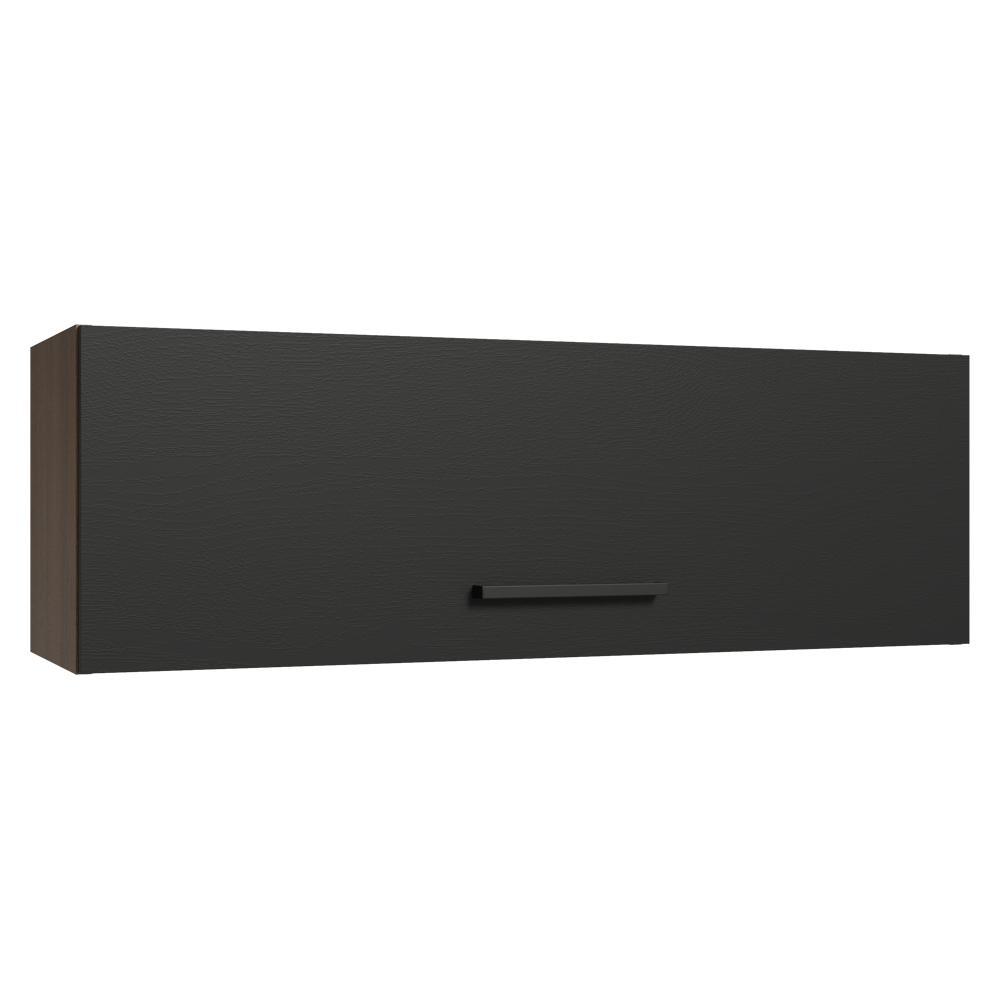 Armário Aéreo 100 cm 1 Porta Basculante Rustic/Preto Agata Madesa