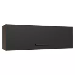 Armário Aéreo 100 cm 1 Porta Basculante Rustic/Preto Agata Madesa
