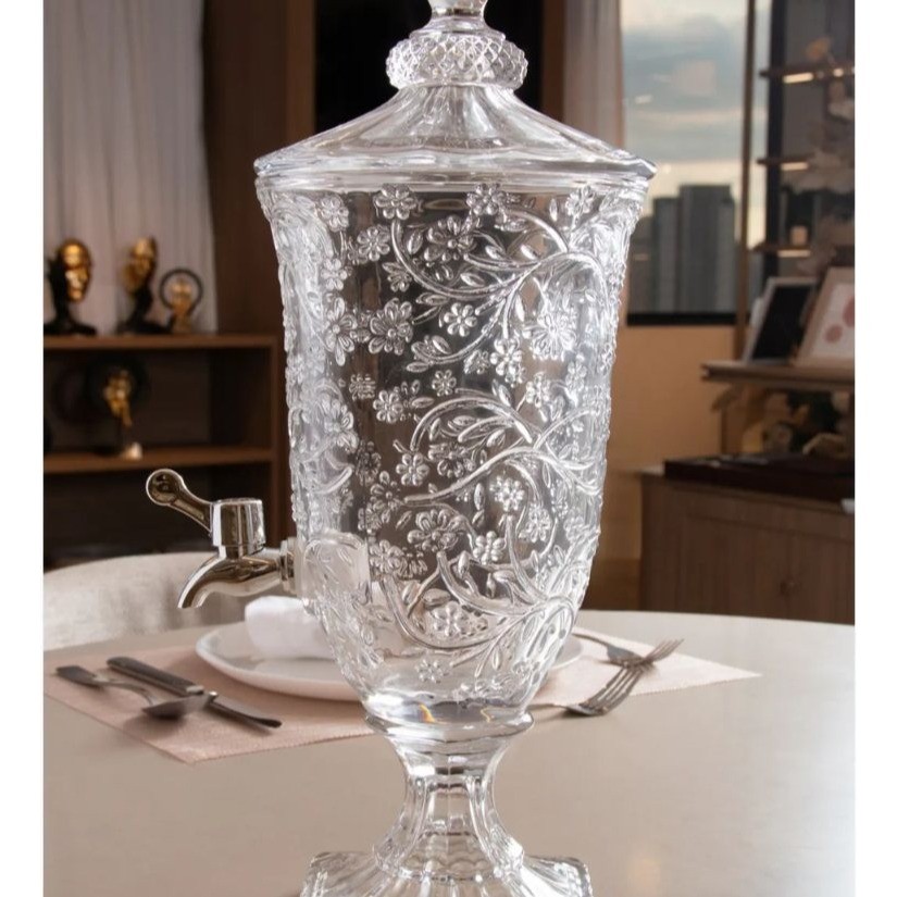 Suqueira Pequena 2L Cristal Wolff Daisy - Ideal para Água Saborizada