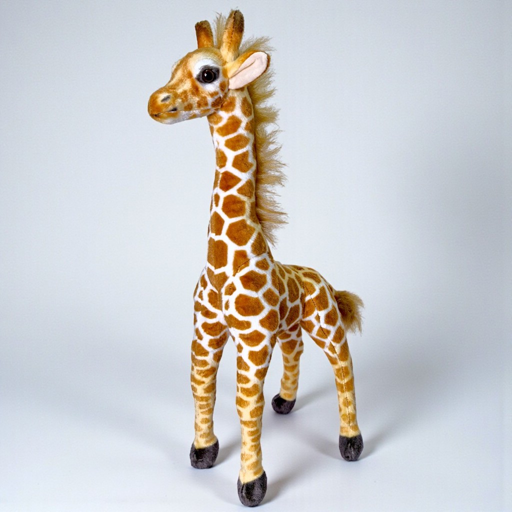 Girafa de Pelúcia Realista 60cm Safari Articulada