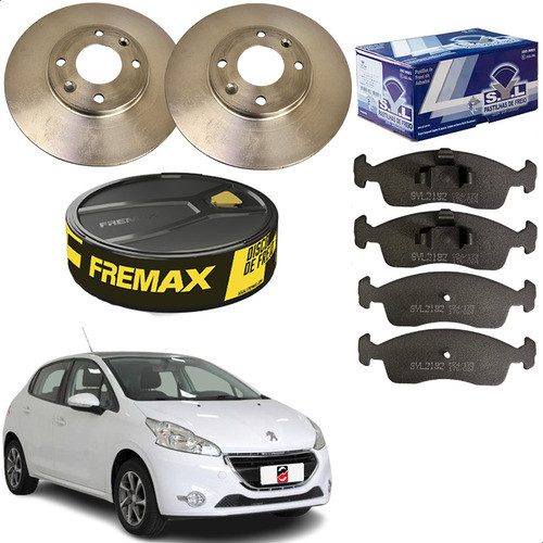 Discos E Pastilhas Peugeot 208 2013 2014 2015 2016 2017 18..