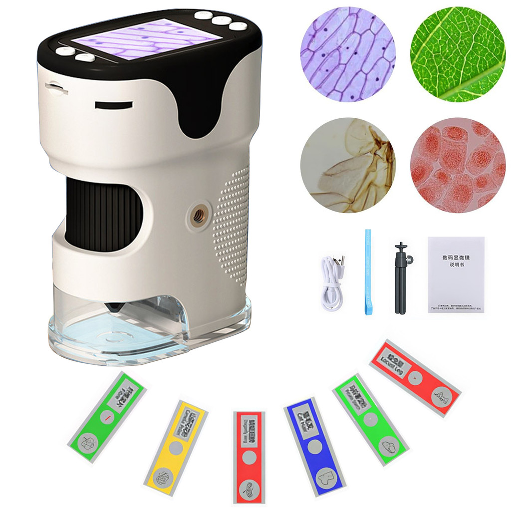 Microscópio portátil 1000x–Ferramenta de exploração ao ar livre com foco ajustável, gravação de fotos/vídeos