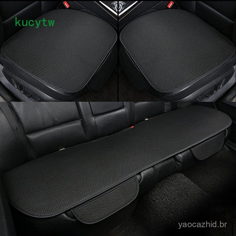 Conjunto KW 1/3Pcs Opcional Capa De Assento De Seda Para Carro Com Gelo Almofada Universal Confortável E Antiderrapante