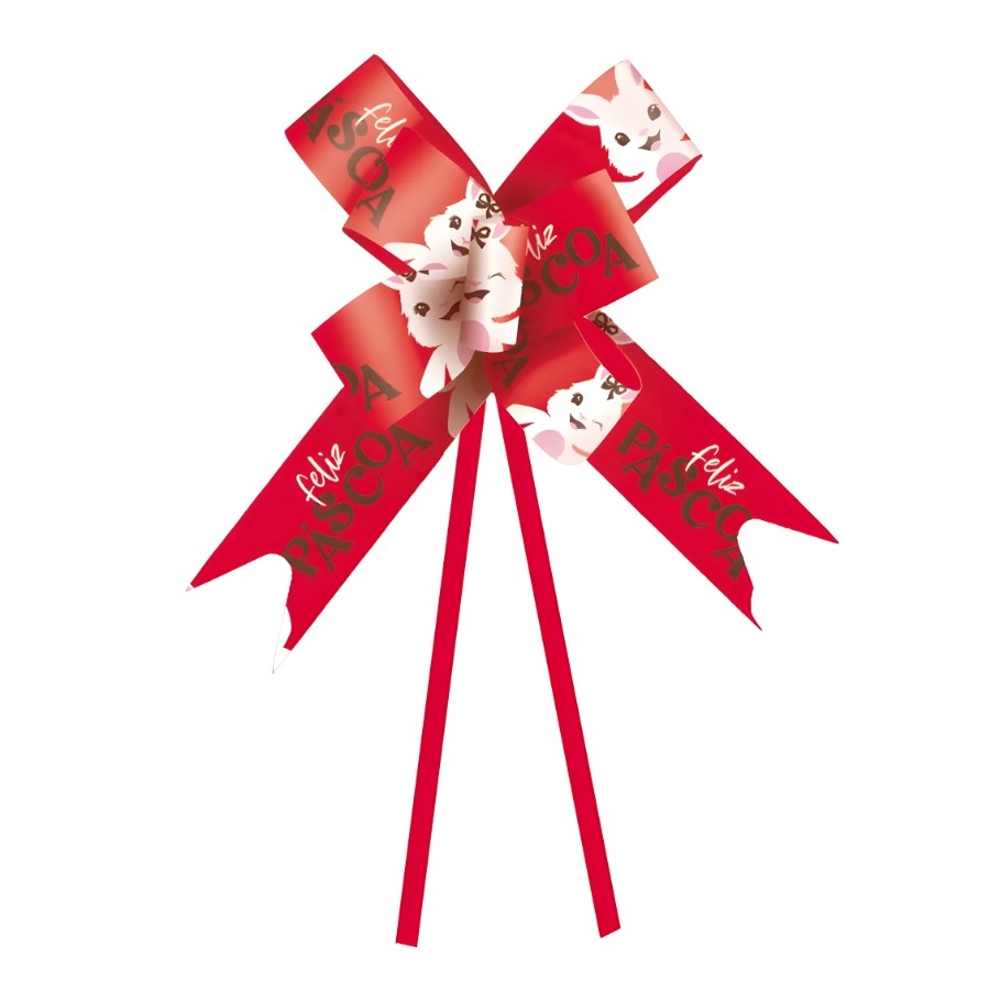 Laço Fácil - Páscoa Felicita Vermelho - 10 unidades - Cromus - Rizzo em Oferta na Shopee