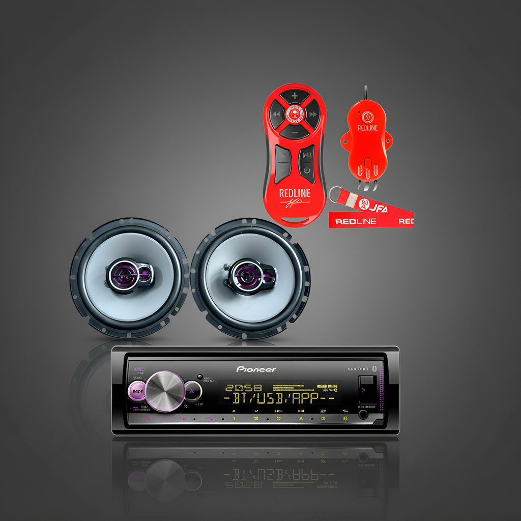 Pioneer X3000bt Bluetooth + Par 6x6 50w + Controle Red Line