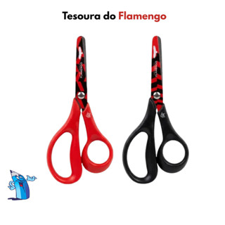 TESOURA ESCOLAR FLAMENGO 13 CM SEM PONTA SKY PAPER em Oferta na Shopee