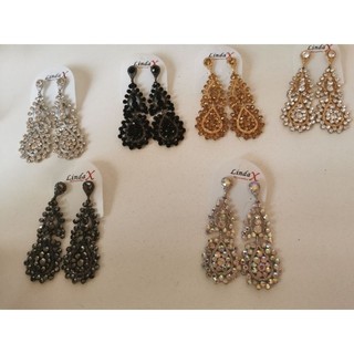 💎✨ Brinco Gota Strass Feminino Alongado Elegante Festa Desenho Delicado Brilho Bem Distribuído Elegância Acon B255045-24