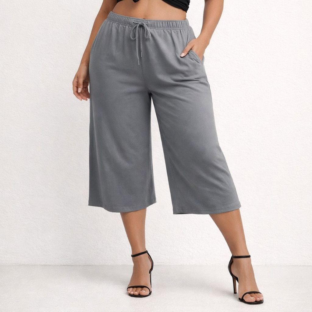 Calça Pantacourt Pantalona Feminina Cós Alto Viscolycra Conforto Premium em Oferta na Shopee