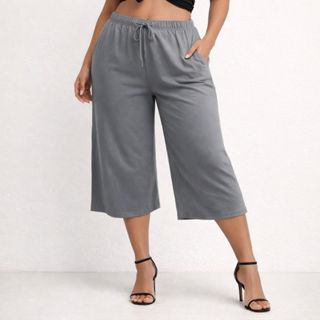 Calça Pantacourt Pantalona Feminina Cós Alto Viscolycra Conforto Premium em Oferta na Shopee
