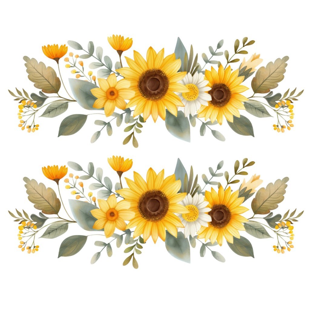 DTF Transfer Termocolante Imagem Téxtil Girassóis 2 Imagens Maria Flor Tecidos em Oferta na Shopee