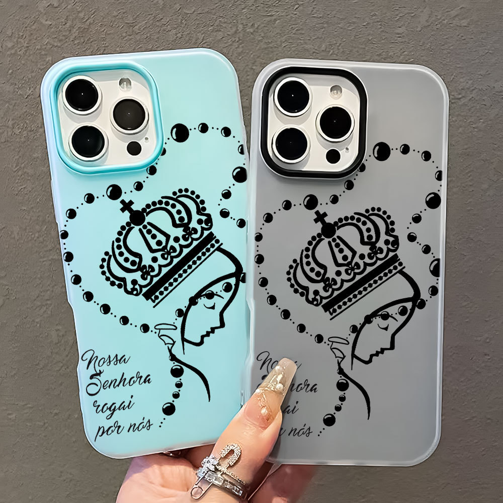 Nossa Senhora Coroa Capa Capinha Para Samsung Galaxy A05 A11 A15 A17 A15 A23 A07 A32 A23 A36 Com Porta-Cartão