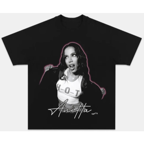 Camiseta Anitta Cantora Pop Lançamento Camisa Blusa Unissex Algodão