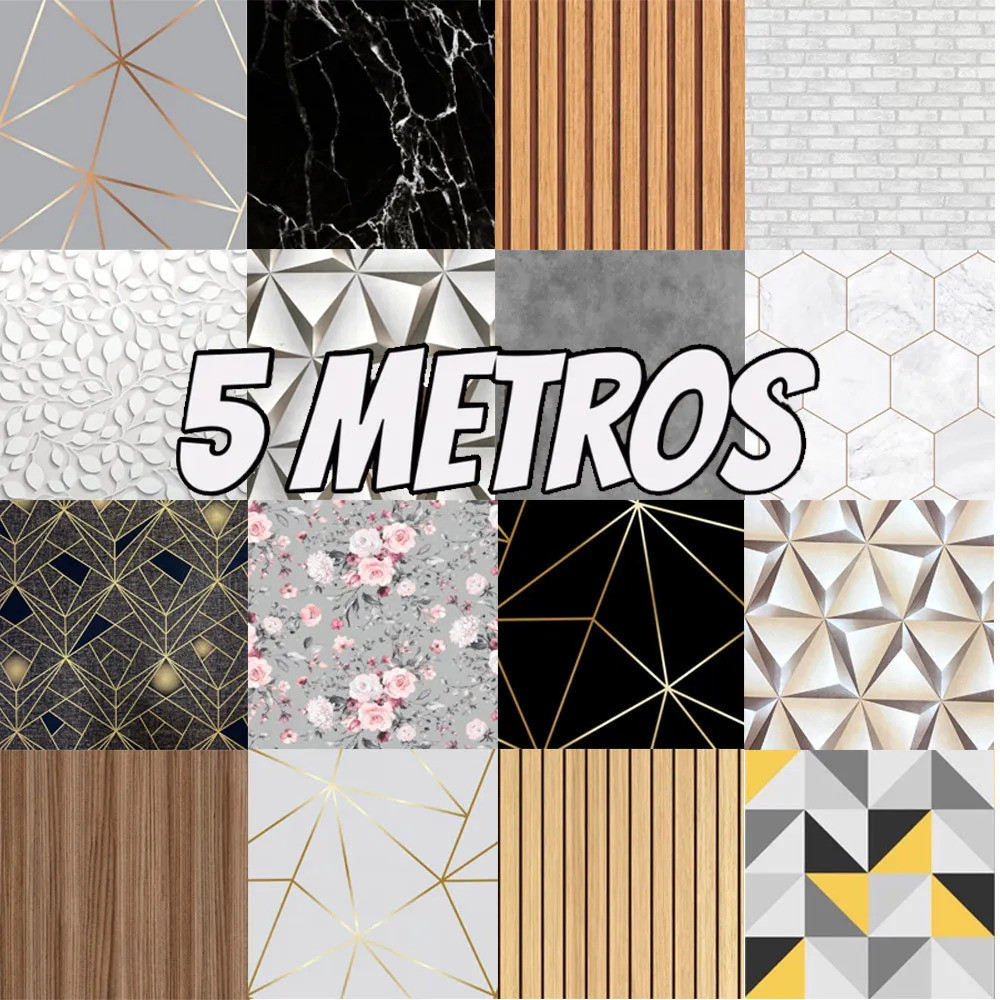 Papel De Parede Rolo 2/3/5 Metros Vários Modelos Para Decoração Cozinha Sala Quarto Móveis