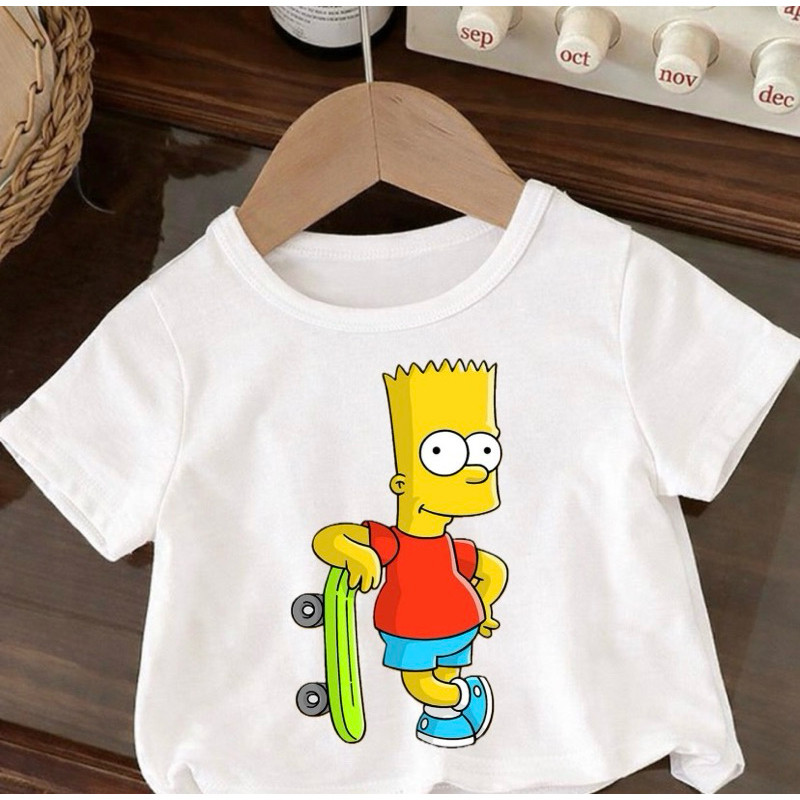 Camiseta Infantil Masculina Estampa Streetwear Estilosa Desenho Camisa Confortável 100% Algodão