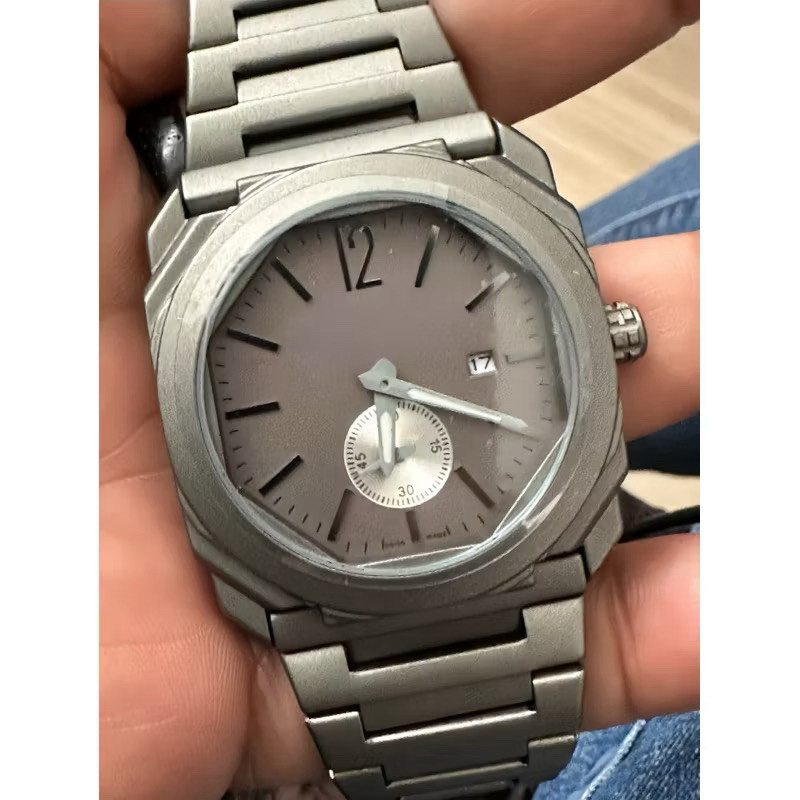 Relógio Masculino Octo Titanium Quartzo Premium Vintage 2025 Novo - Pulseira de Aço Cinza, Estiloso