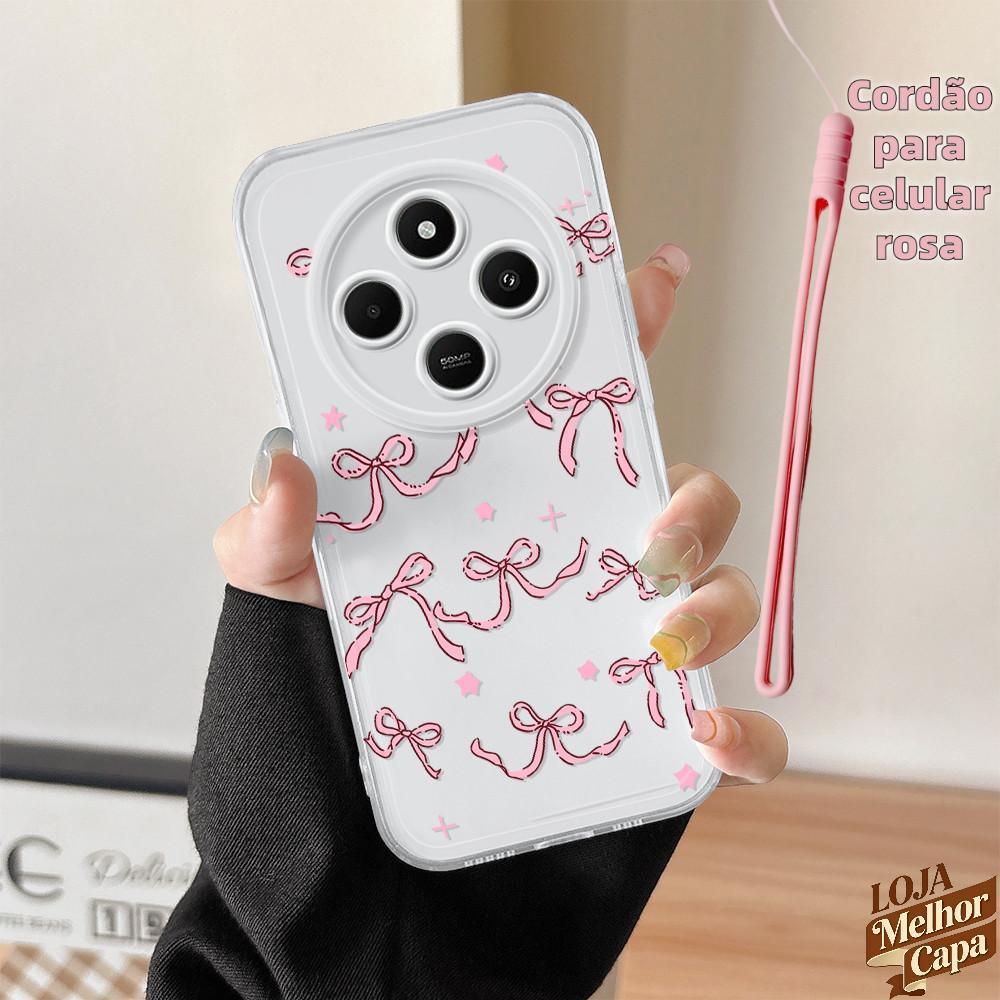 Capinha laço Transparente TPU Capa De Celular Para Case Xiaomi Redmi 14C A4 4G 5G Normal Silicone Capas 0021 TSY