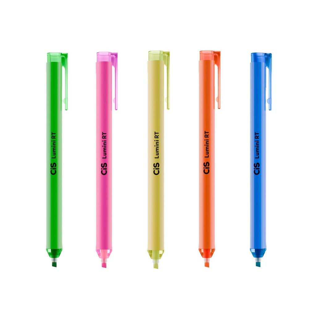 Marca-Texto Lumini Retrátil Neon Cis - 1 Unidade - Escolha a Cor