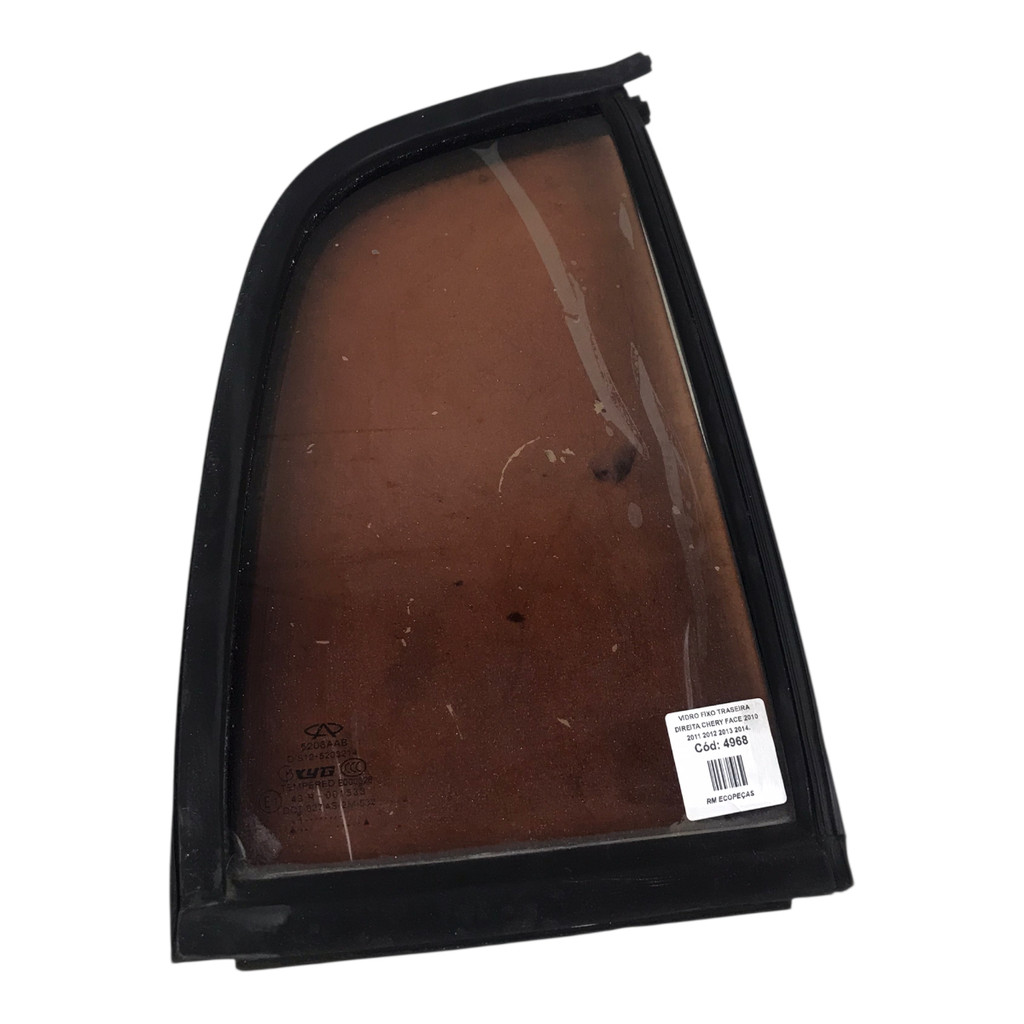 VIDRO FIXO PORTA TRASEIRA DIREITA CHERY FACE 2010 A 2015