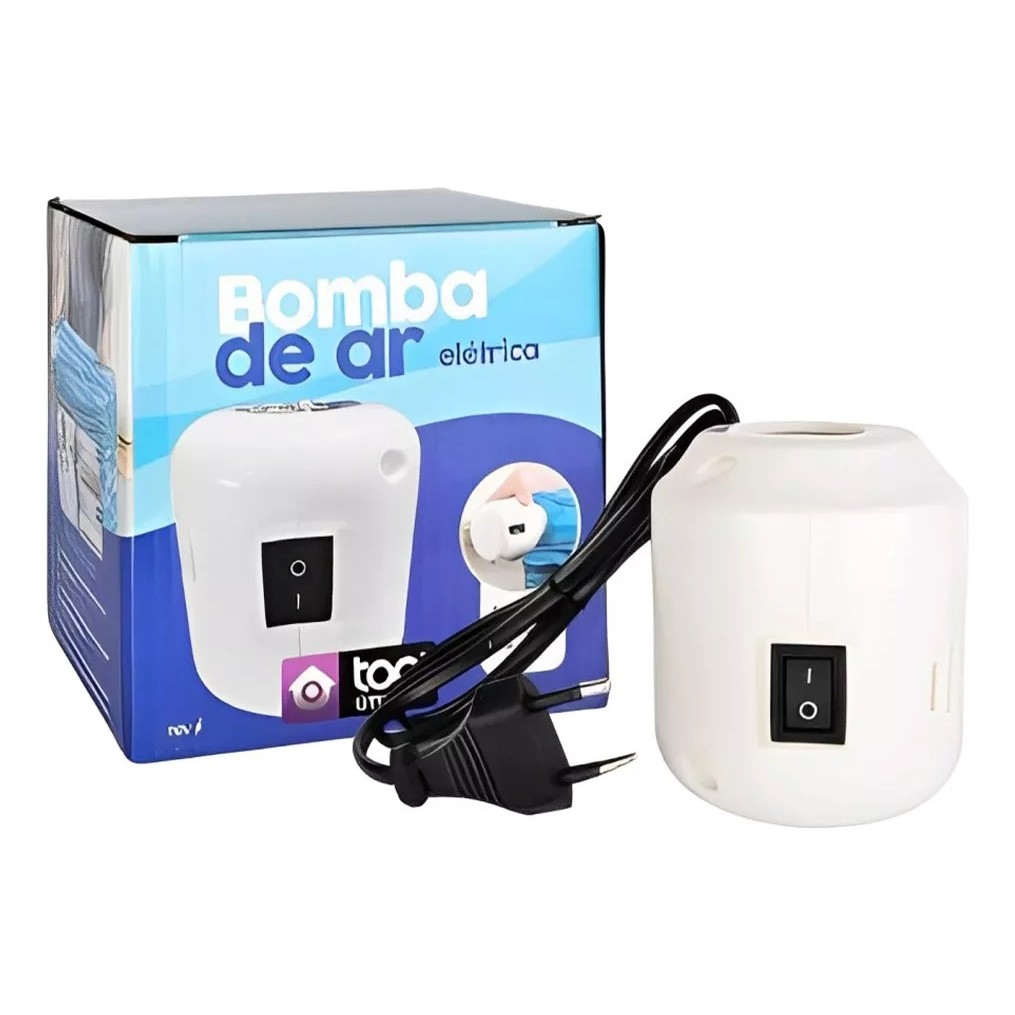 Bomba De Ar Elétrica Sucção Para Saco Á Vácuo Portátil