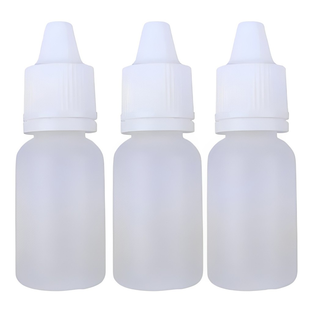 Kit 50 Frascos Plásticos Conta Gotas 60ml Natural