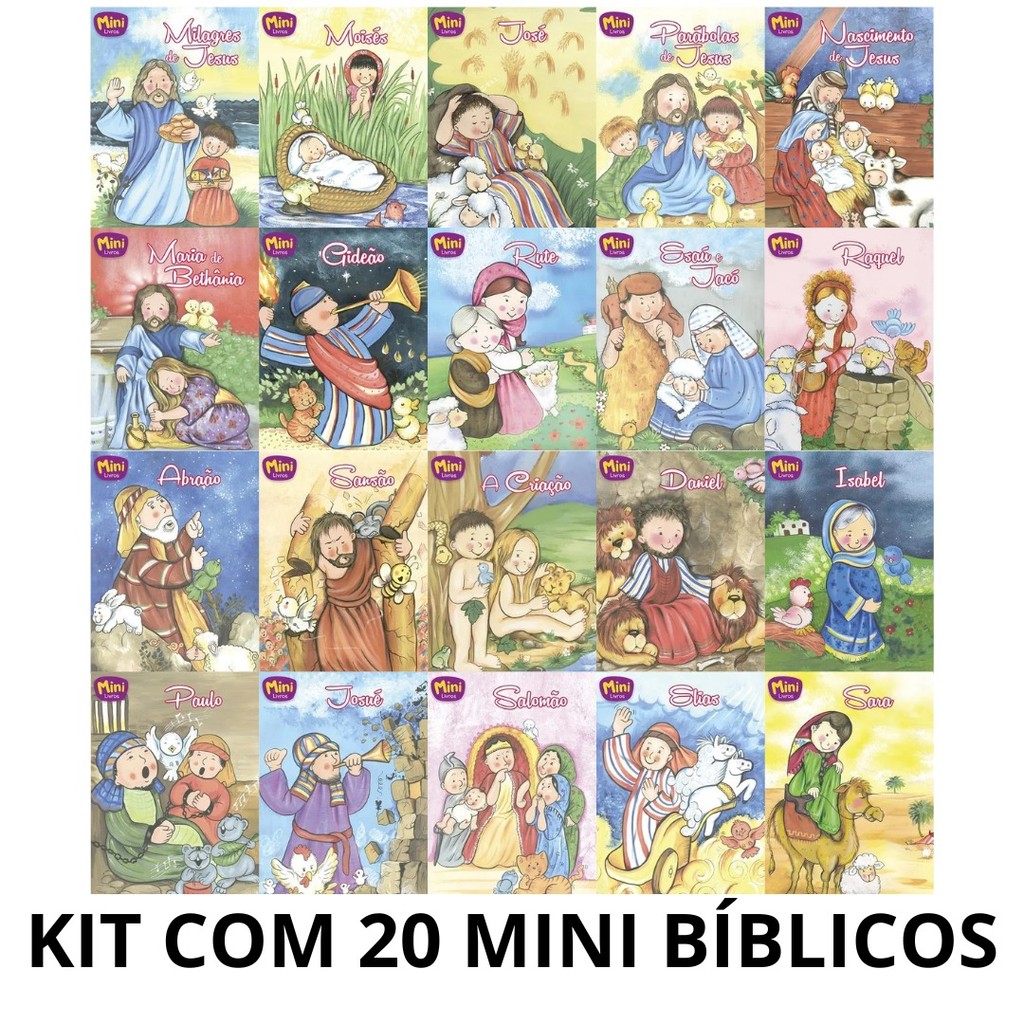 KIT com 20 Mini Bíblicos com Temas Variados | Sortidos | TODOLIVRO em Oferta na Shopee