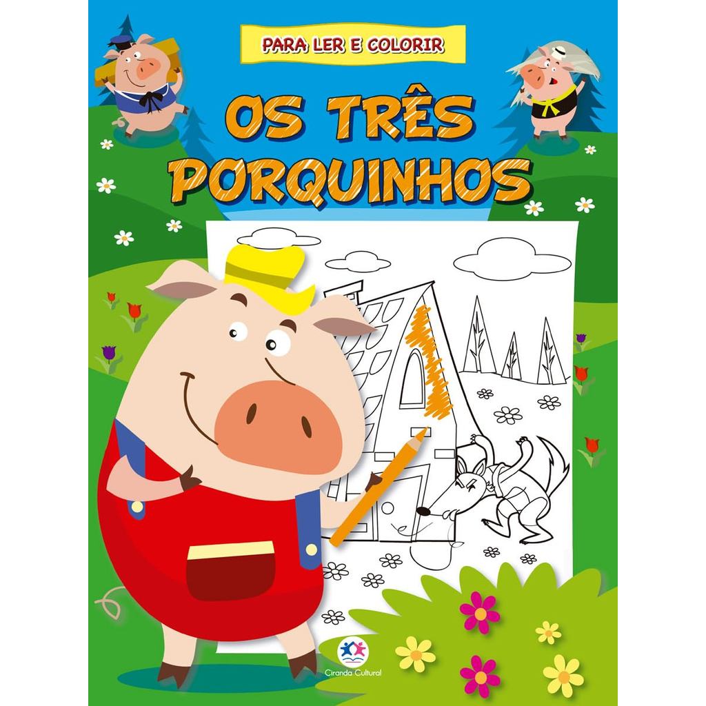 Para Ler Colorir | Os Três Porquinhos em Oferta na Shopee
