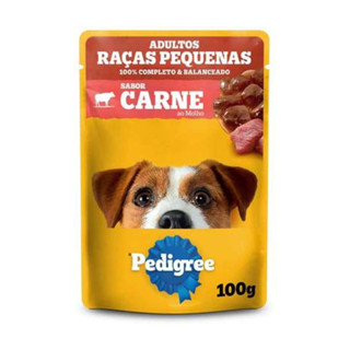 Ração Úmida Pedigree Sachê Carne ao Molho para Cães Adultos de Raças Pequenas -  36 unidades de 100g em Oferta na Shopee