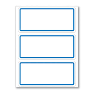 Etiqueta escolar sem pauta e tarja azul OP3578 com 15 unidades Pimaco em Oferta na Shopee