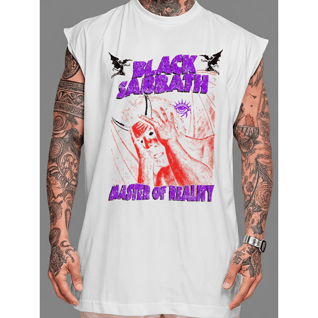 Regata Masculina Rock Doom Metal Estampada Lançamento Camiseta 100% Algodão Camisetão  Oversized - Ohana