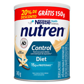 Nutren Control Diet Sabor Baunilha 20% de Desconto Grátis 150g com 740g em Oferta na Shopee