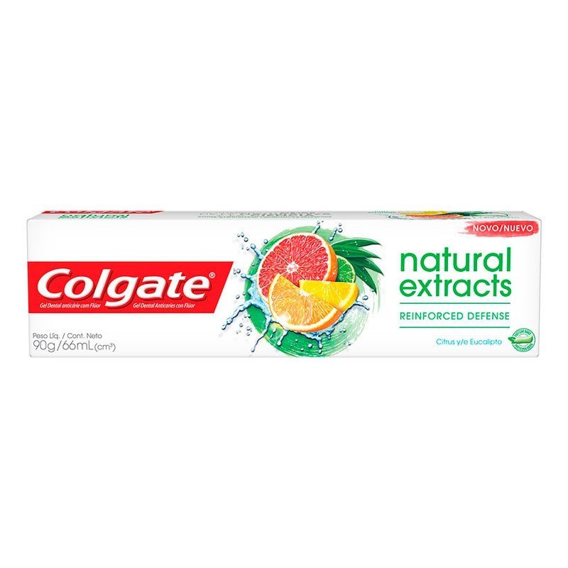 Creme Dental Colgate Natural Extracts Reinforced Defense 90g em Oferta na Shopee