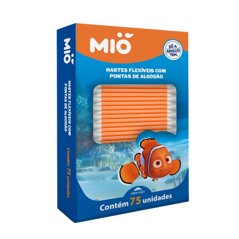 Hastes Flexíveis com Pontas de Algodão Mió Nemo 75 Unidades em Oferta na Shopee