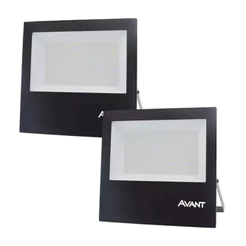 2 Refletor Led 150w Bivolt Branco Frio 6500k Comércio Avant