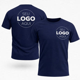 Camisa Basica Personalizada Logo Estampa Imagem Uniforme Empresa 100% Algodão em Oferta na Shopee