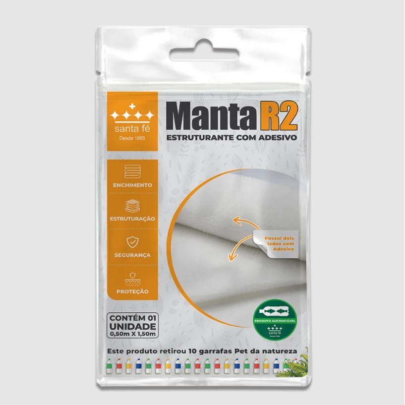 Manta R2 Estruturante com adesivo Santa Fé - 50x150cm