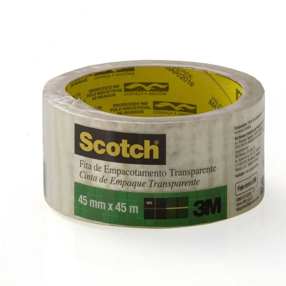 Fita para embalagem transparente 45mm x 45m 5802 3M em Oferta na Shopee