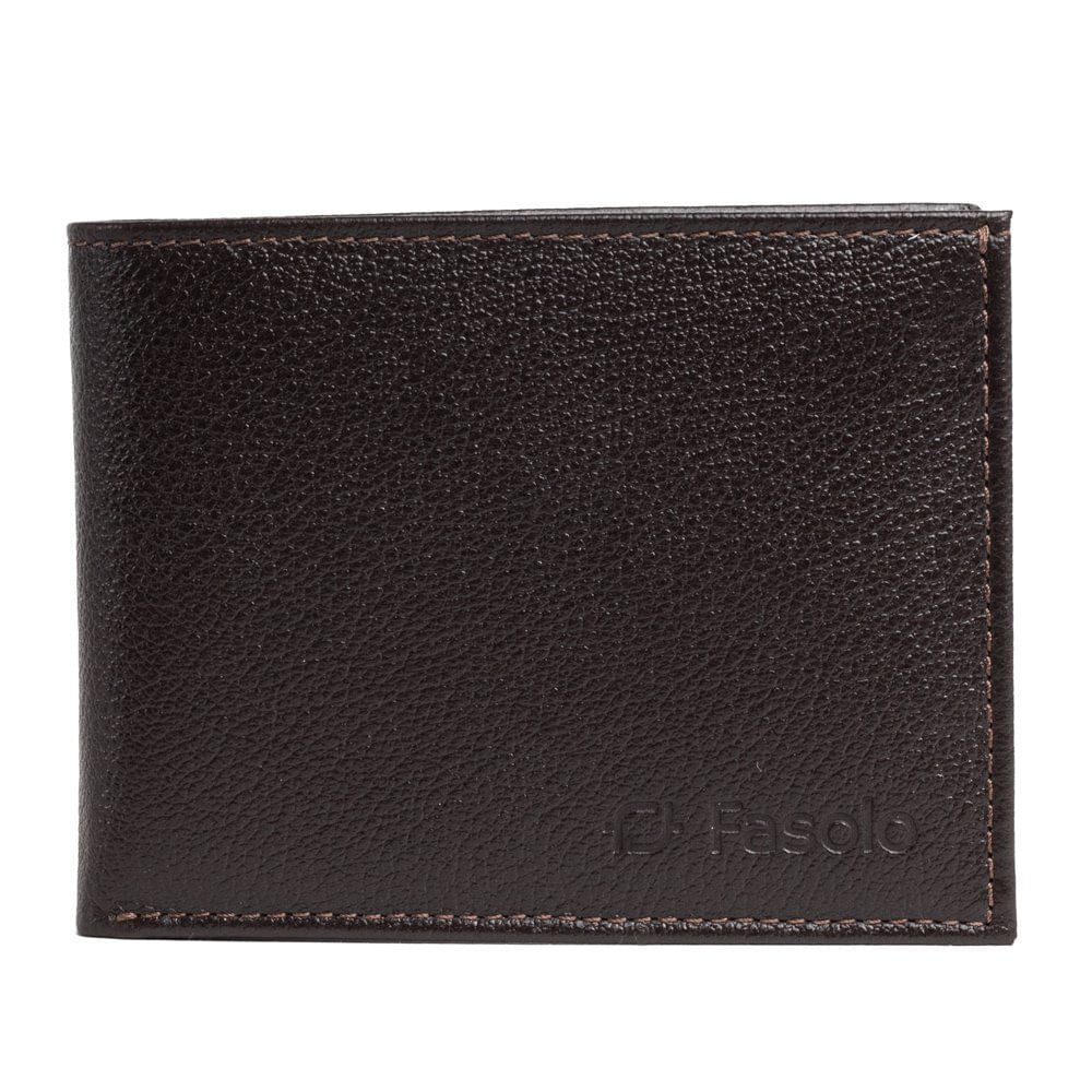 Carteira Masculina Fasolo em Couro Café em Oferta na Shopee