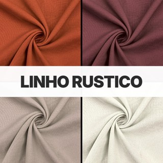Tecido Linho Rustico Razai Premium | 100% Poliéster | Ideal para roupa e decoração, texturizado em Oferta na Shopee