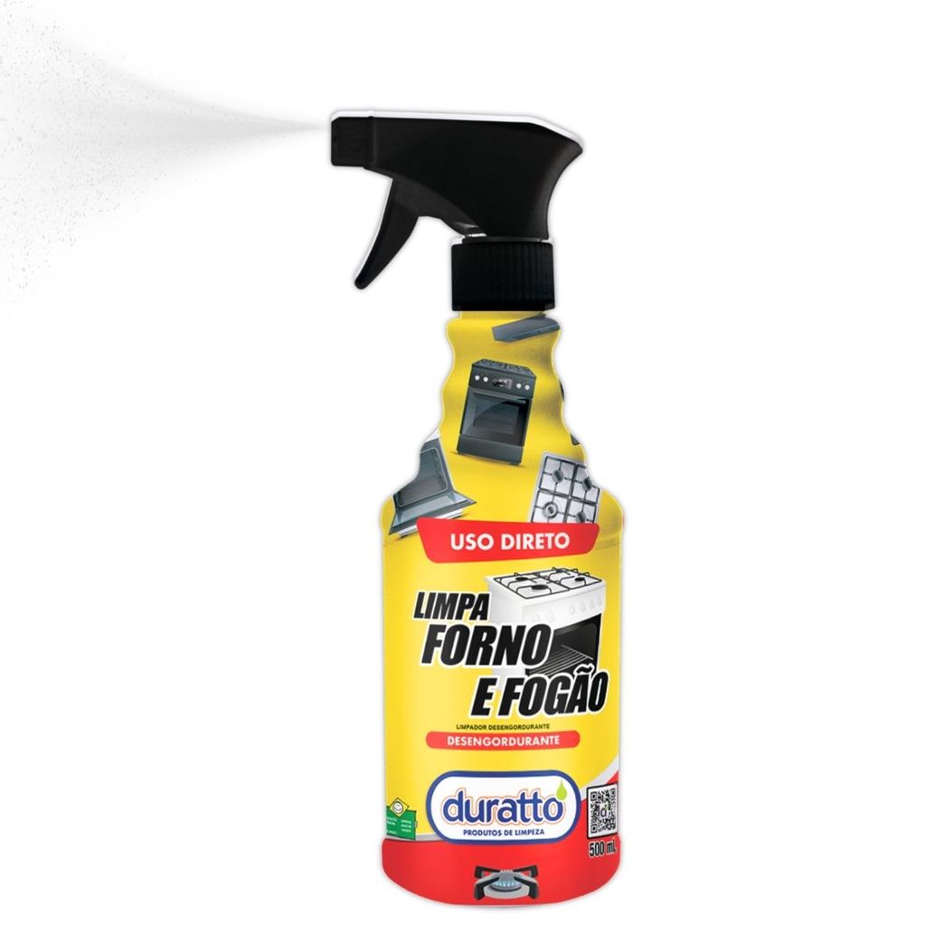 Limpa Forno Fogão Desengordurante 500ml Airfryer Coifa Churrasqueira Grelha Limpeza Pesada Prático